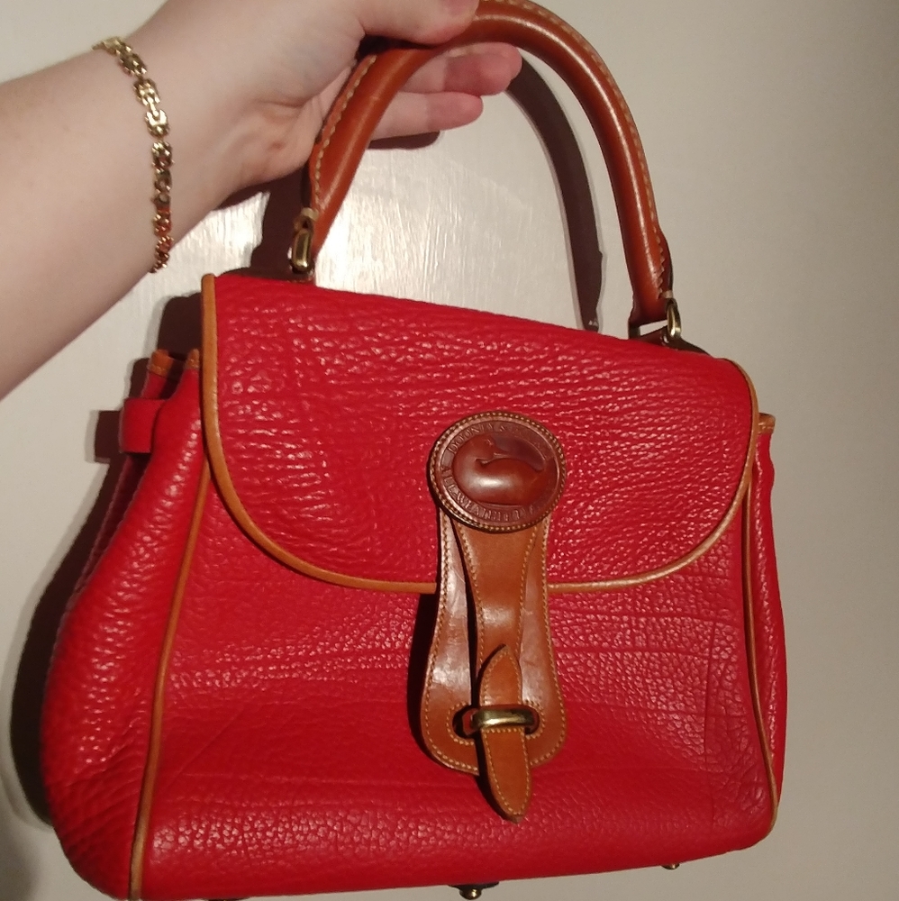 Authentic red leather Dooney & Bourke purse
